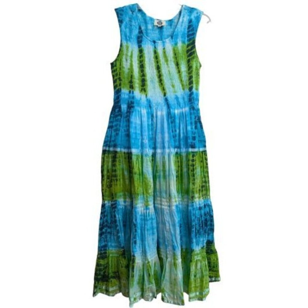 Catalog Classics Women's Smocked Tie Dye Dress